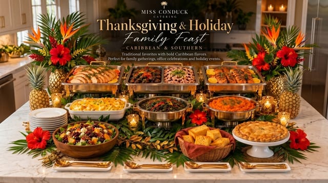 Thanksgiving & Holiday Family Feast – Caribbean & Southern (Serves up to 12).